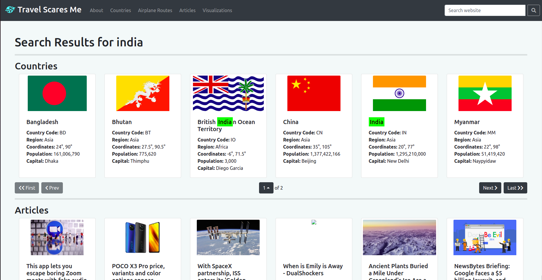 A Full-Stack Web Project: Travel Scares Me